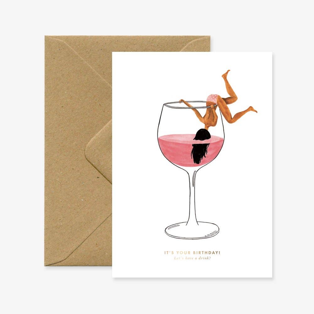 ALL THE WAYS TO SAY - Europe - Just one drink - Birthday Greeting card