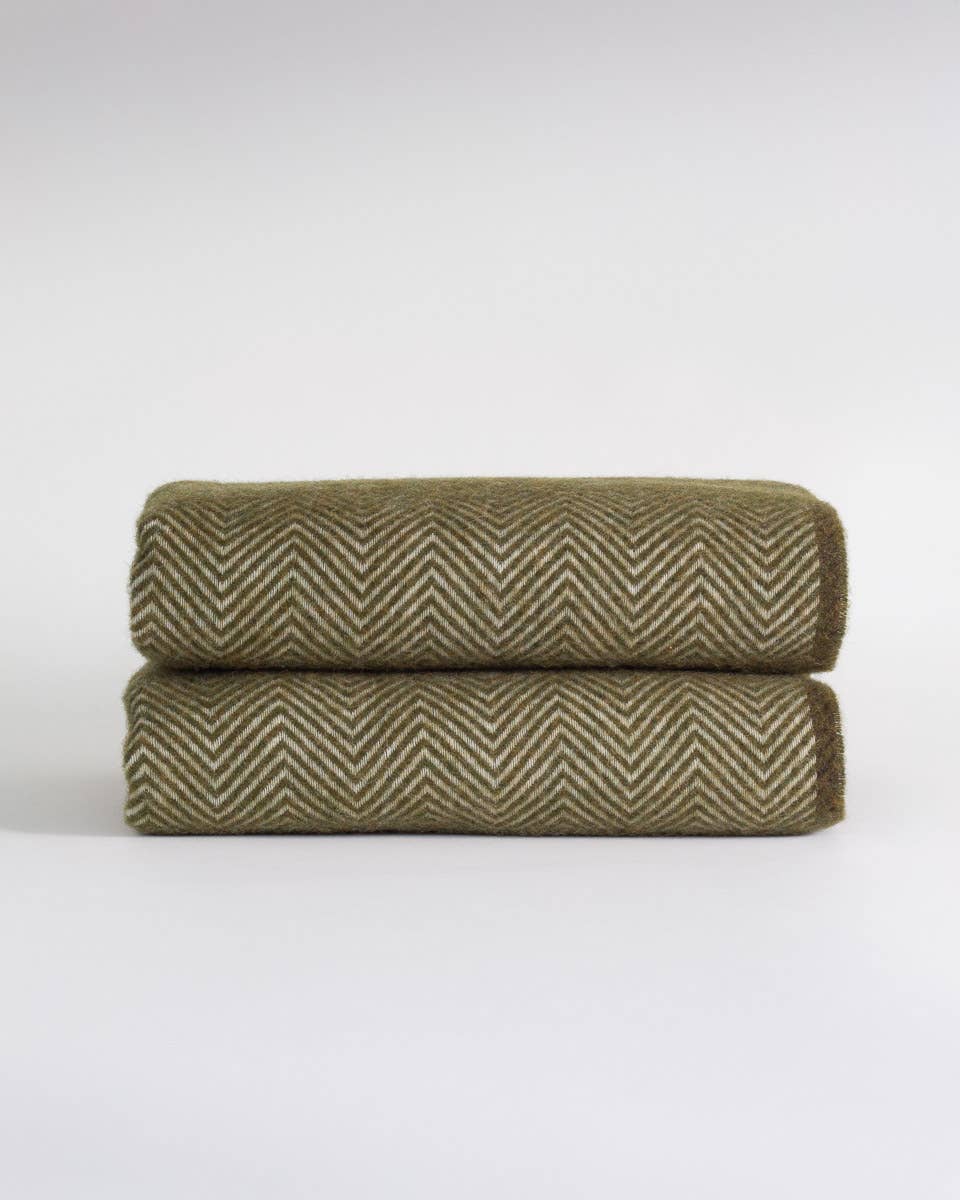 MoST - Wool Throw Blanket Denver olive