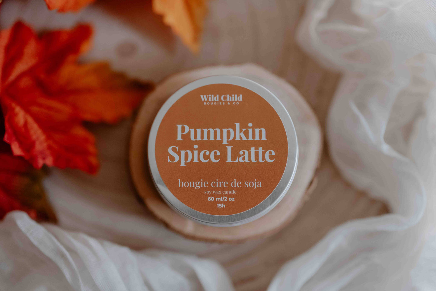 WILD CHILD Bougies & Co - “Pumpkin Spice Latte” - Natural scented candle - 15h