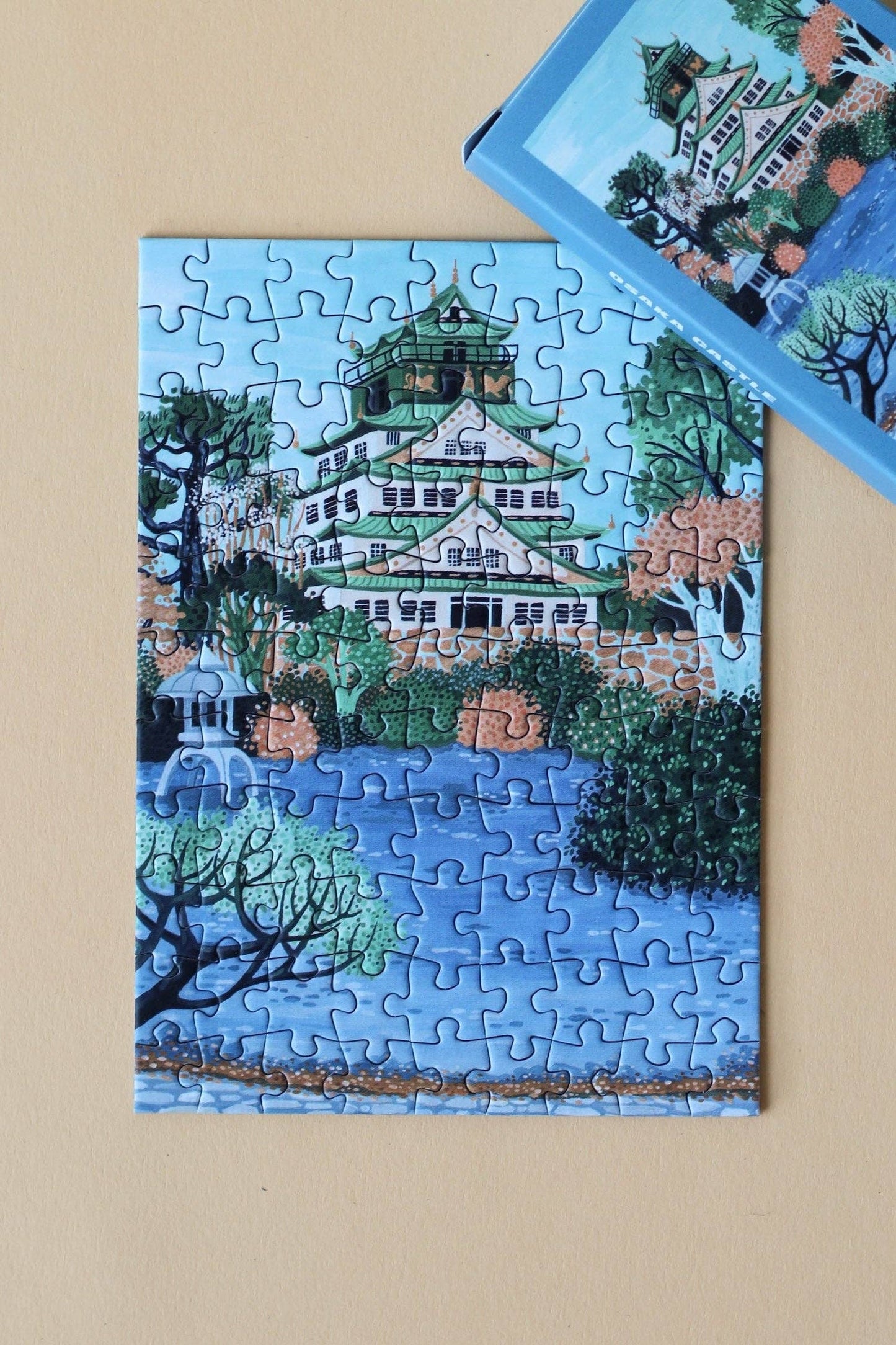 Piecely Puzzles - Osaka Castle mini puzzle, 99 pieces