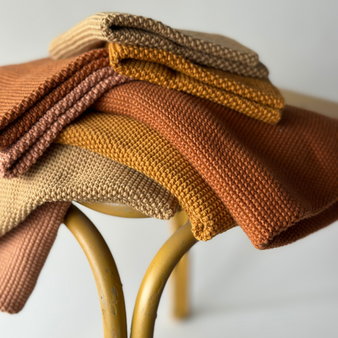 Aspegren Denmark - Kitchen Towel - 100% Organic - Knitted - Solid - Inca Gold