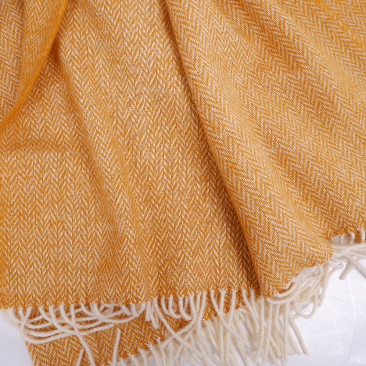 NorraVilla - 100% Wool Blanket - Herringbone throw