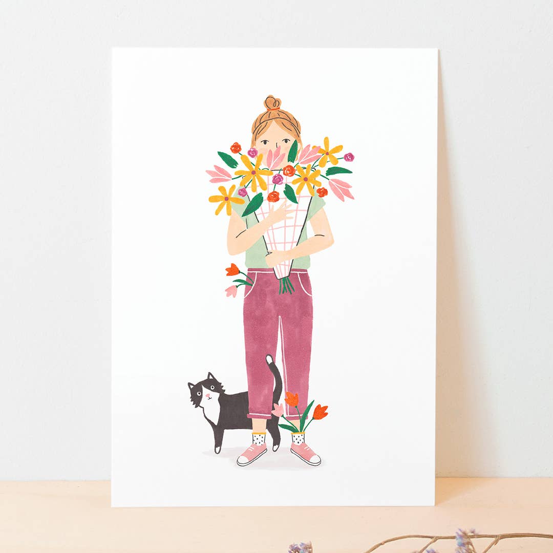 Studio Kuukeluus - Flower Girl Postcard