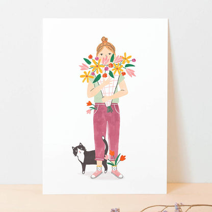 Studio Kuukeluus - Flower Girl Postcard