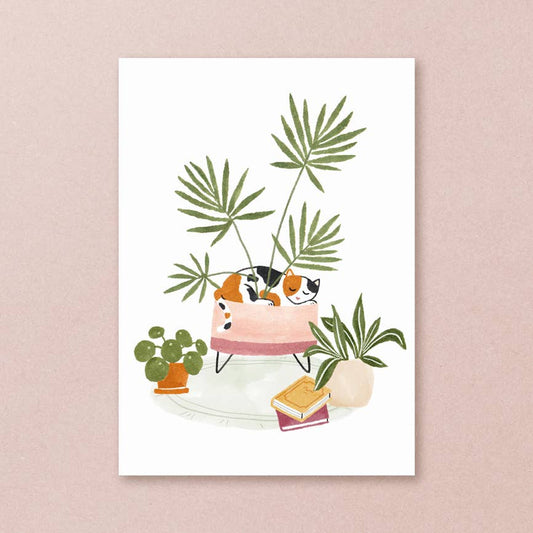 Studio Kuukeluus - Postcard calico cat