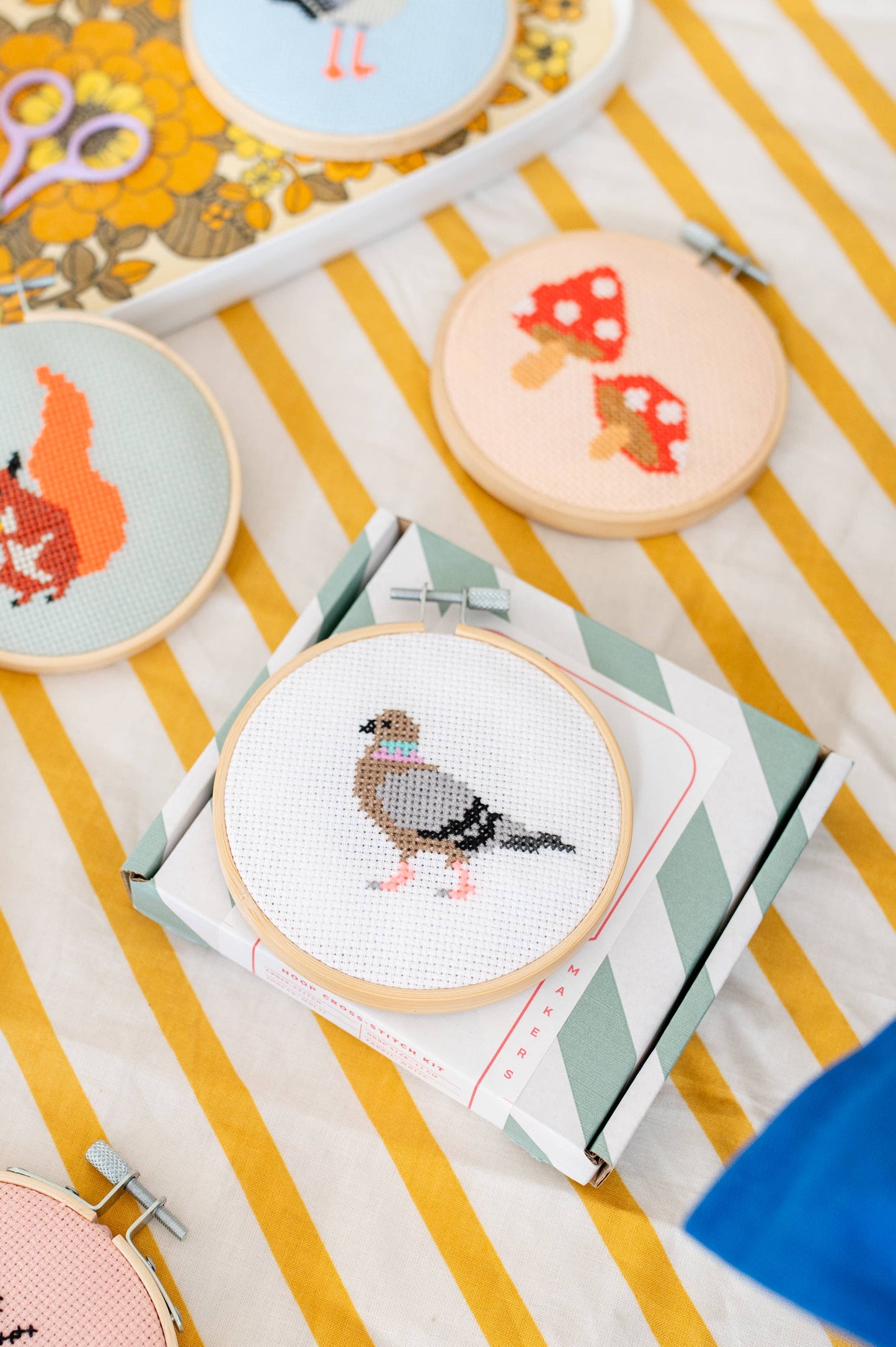 Cotton Clara Craft Kits & Supplies - Pigeon Cross Stitch Kit