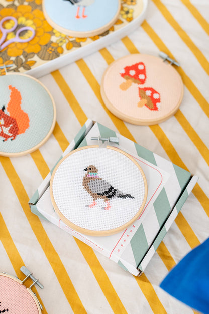 Cotton Clara Craft Kits & Supplies - Pigeon Cross Stitch Kit