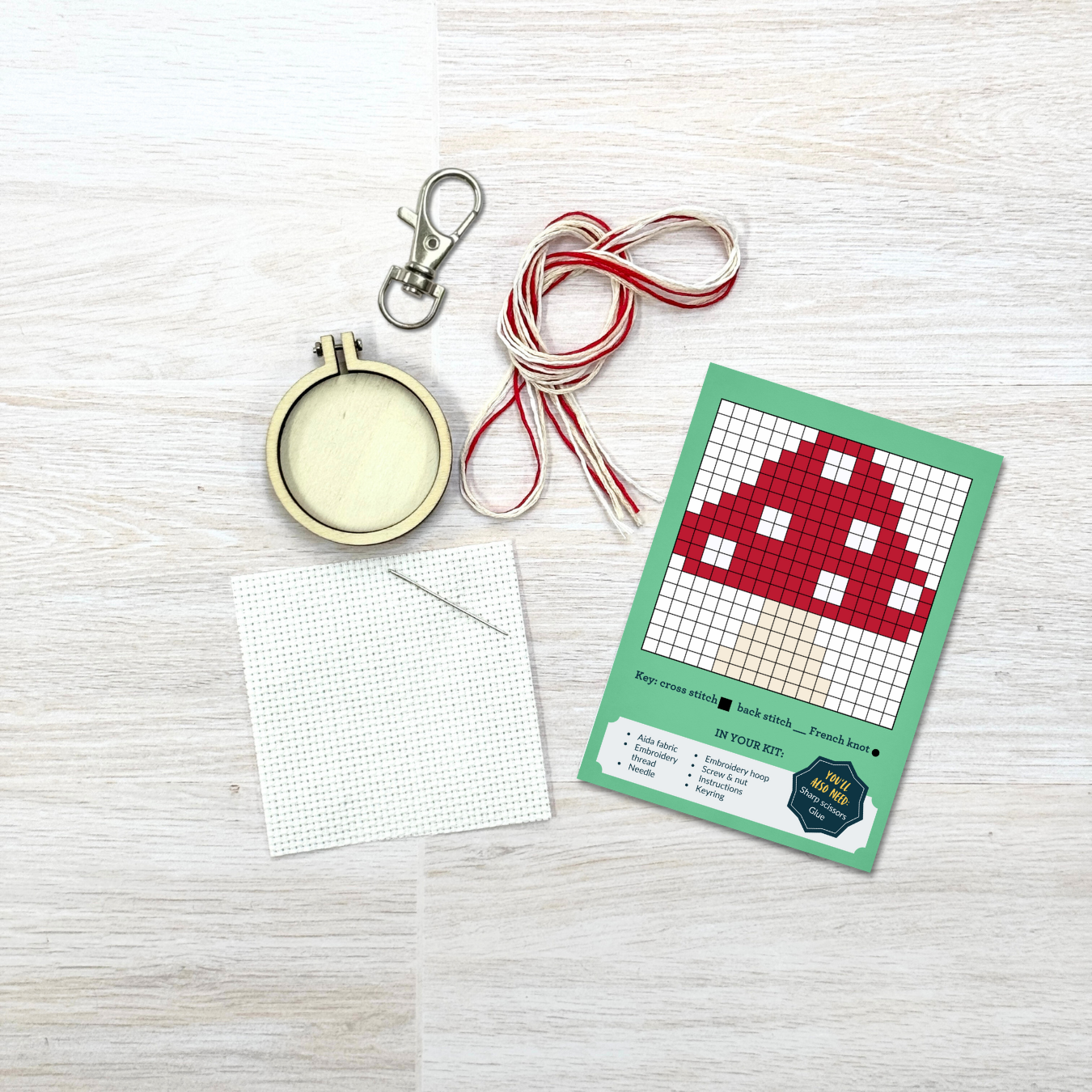 Mini Matchbox Kits - You're a Fungi! Mini Matchbox Cross Stitch Kit