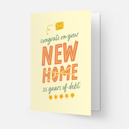Kaart Blanche - Home debt greeting card