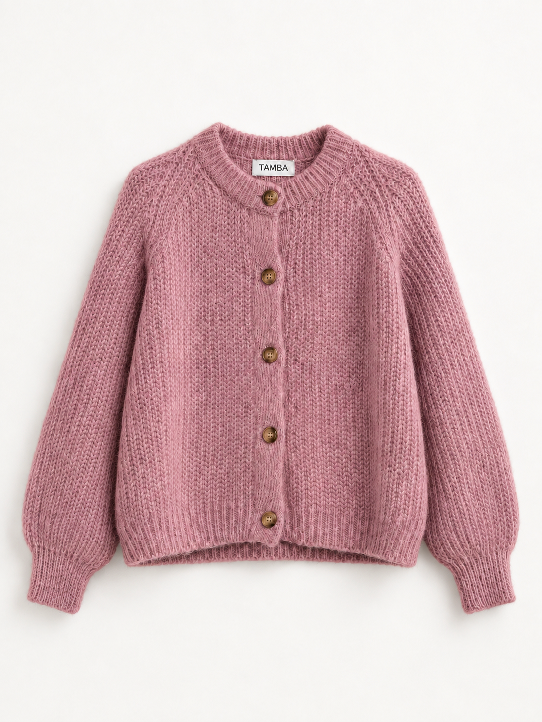 TAMBA - Mohair cardigan with button placket