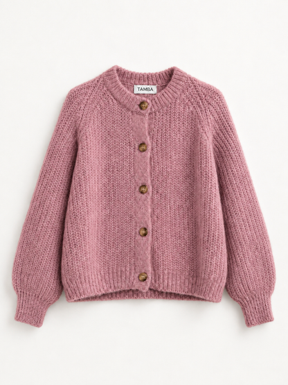 TAMBA - Mohair cardigan with button placket