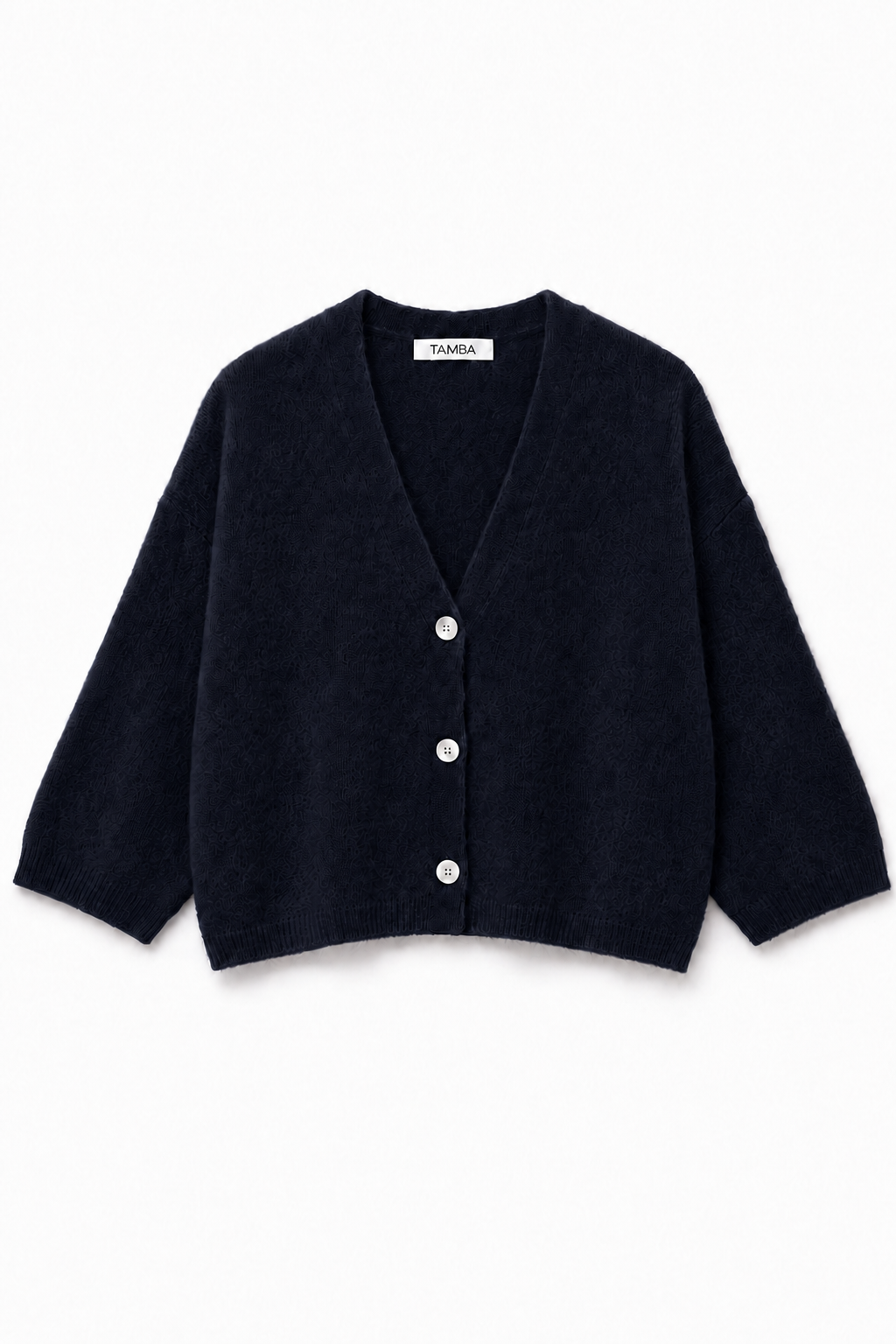 TAMBA - Baby alpaca cardigan with 4/5 sleeves