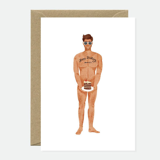 ALL THE WAYS TO SAY - Europe - Guy with a cake  - Greeting card