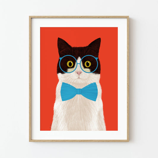El buen limón -  "Cat with bow tie" Art Print