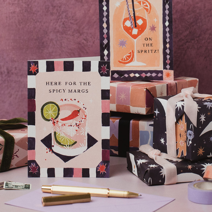 Sister Paper Co.  - Spicy Margarita Birthday Card | Cocktails Birthday Cards