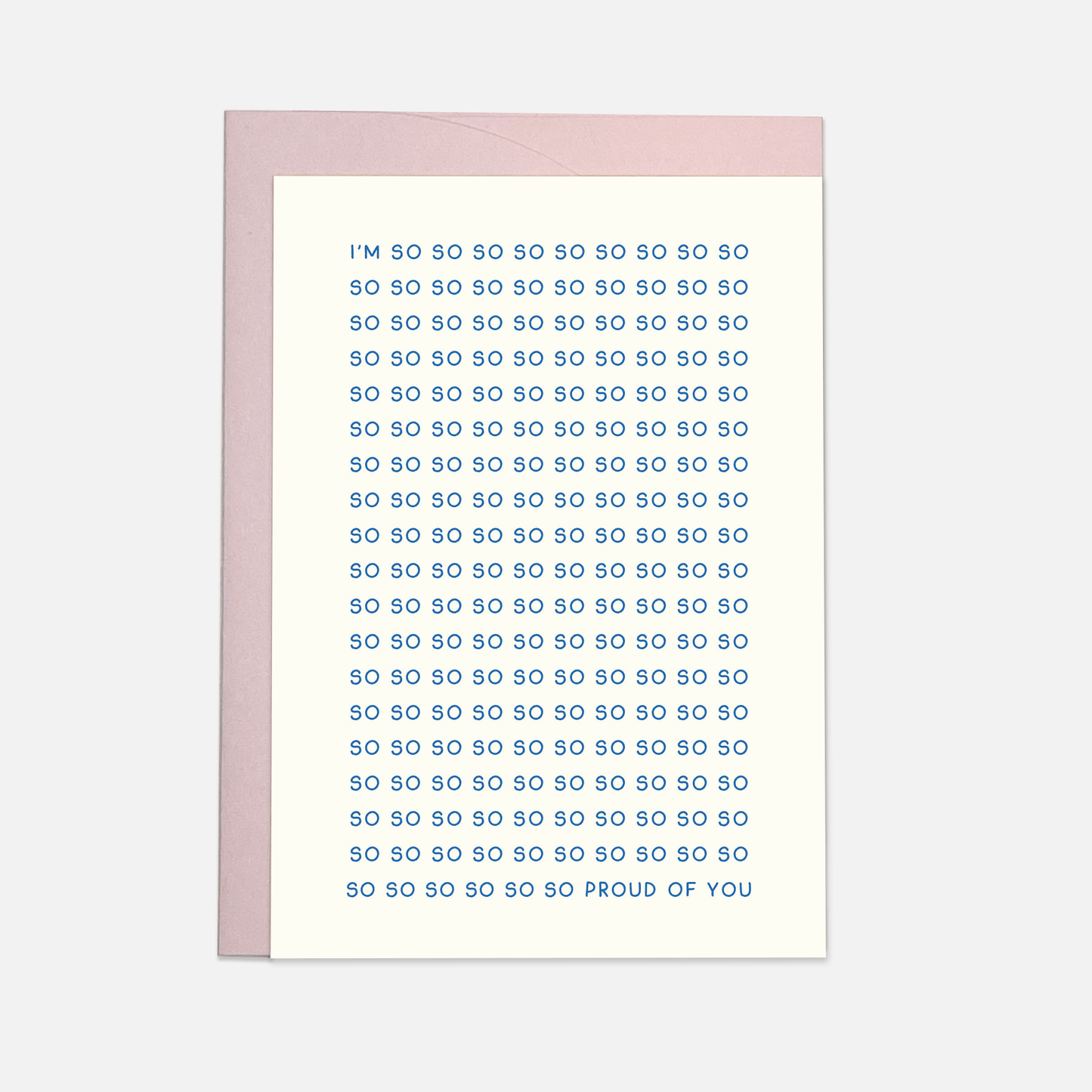 Kaart Blanche - So so so proud - greeting card