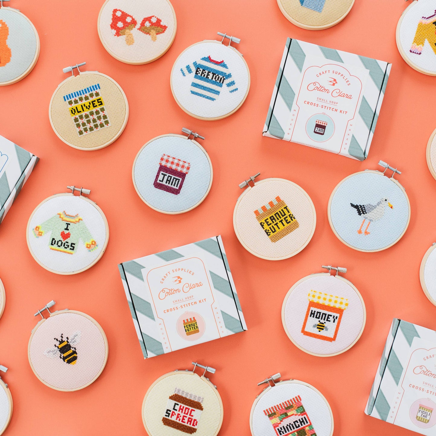 Cotton Clara Craft Kits & Supplies - Honey Jar Cross Stitch Kit