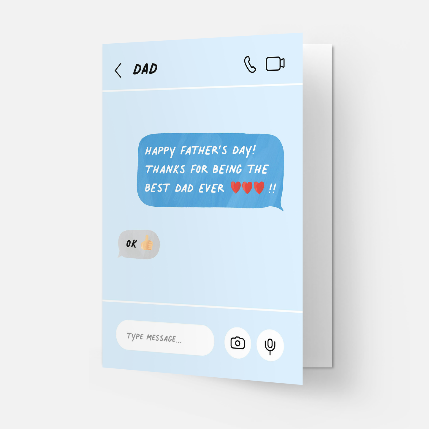 Kaart Blanche - Father's day text greeting card