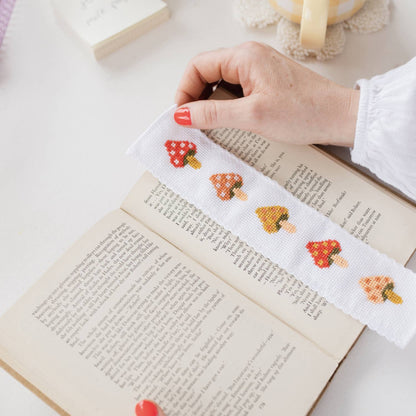 Cotton Clara Craft Kits & Supplies - Toadstool Cross Stitch Bookmark Kit