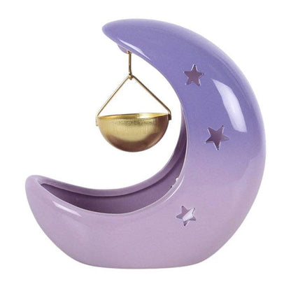 Something Different - Purple Pastel Crescent Moon Hanging Oil Burner