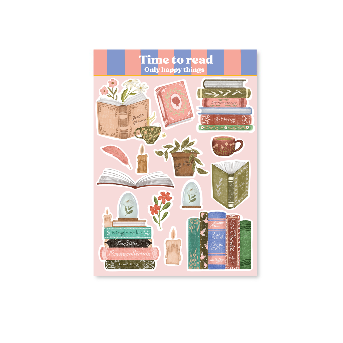 Only Happy Things Stationery - Stickervel Time to read A6