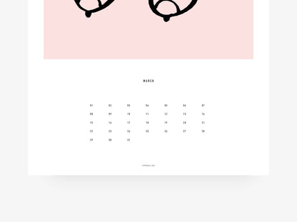 typealive - Wall calendar/ bosom friends