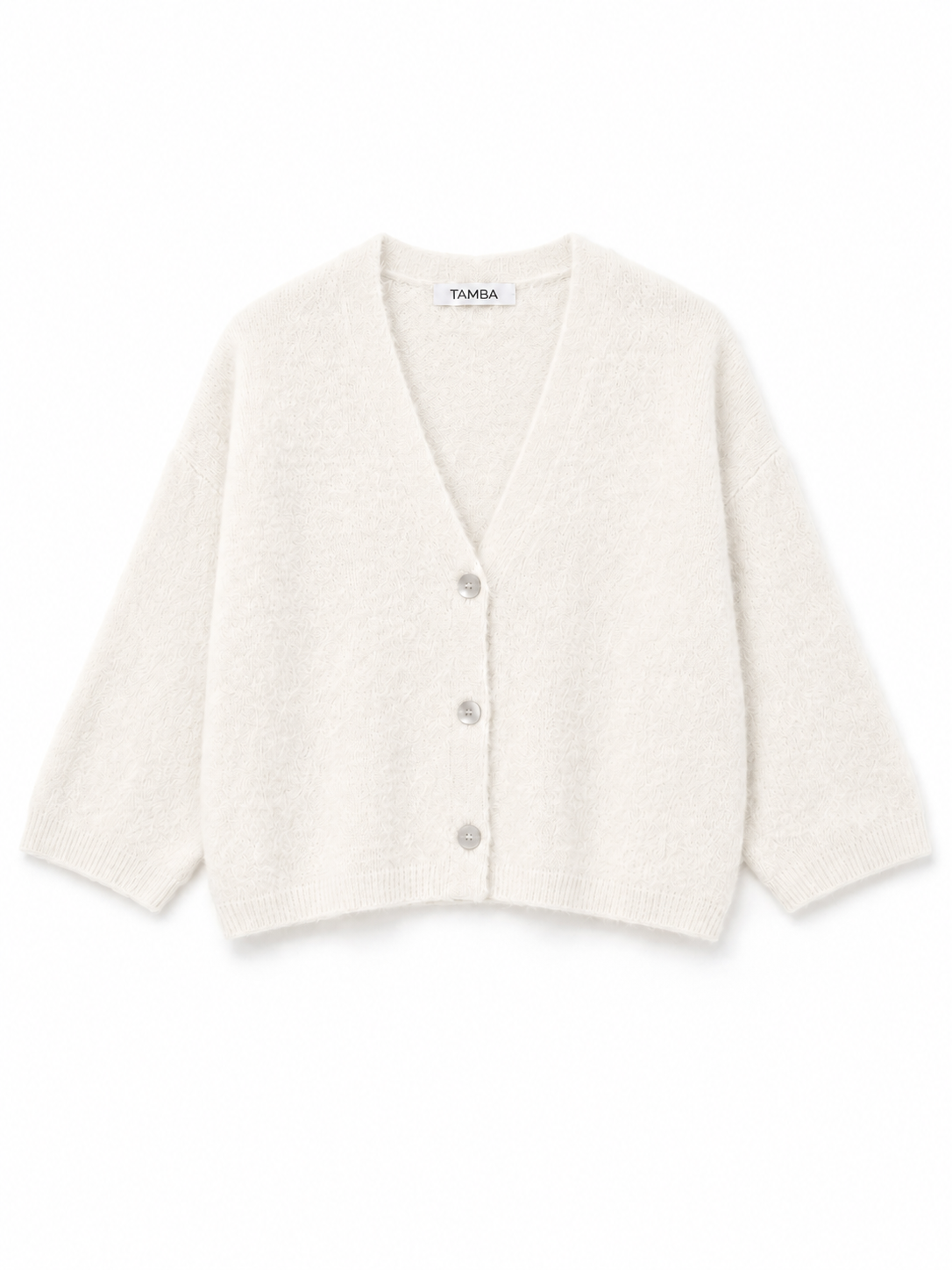TAMBA - Baby alpaca cardigan with 4/5 sleeves