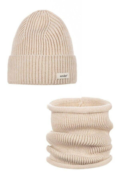 Ander - Unisex Wool Blend Hat & Snood Set – SESIL | White