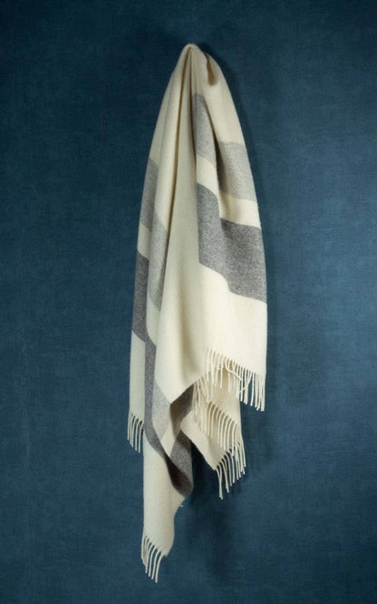 MoST - Wool Throw Blanket AGATHA gray