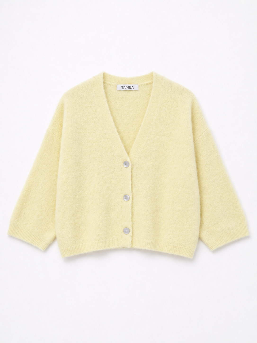 TAMBA - Baby alpaca cardigan with 4/5 sleeves