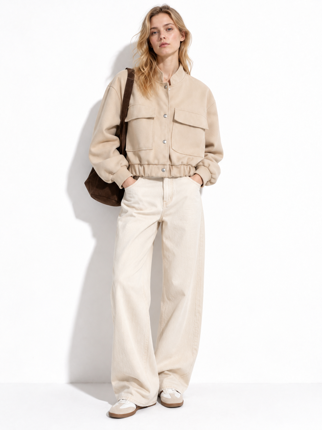 URBAN REVERSE ITALY - Short Jacket with High Collar and Large Pockets | Casual Style