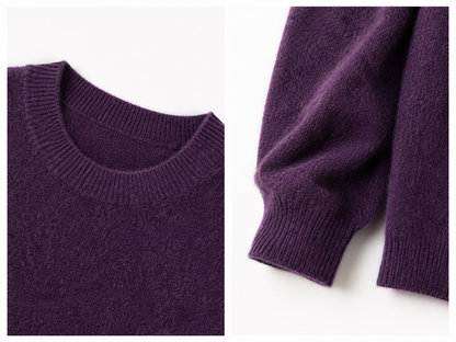 URBAN REVERSE ITALY - Loose Long-Sleeve Top with Crew Neck | Casual Style