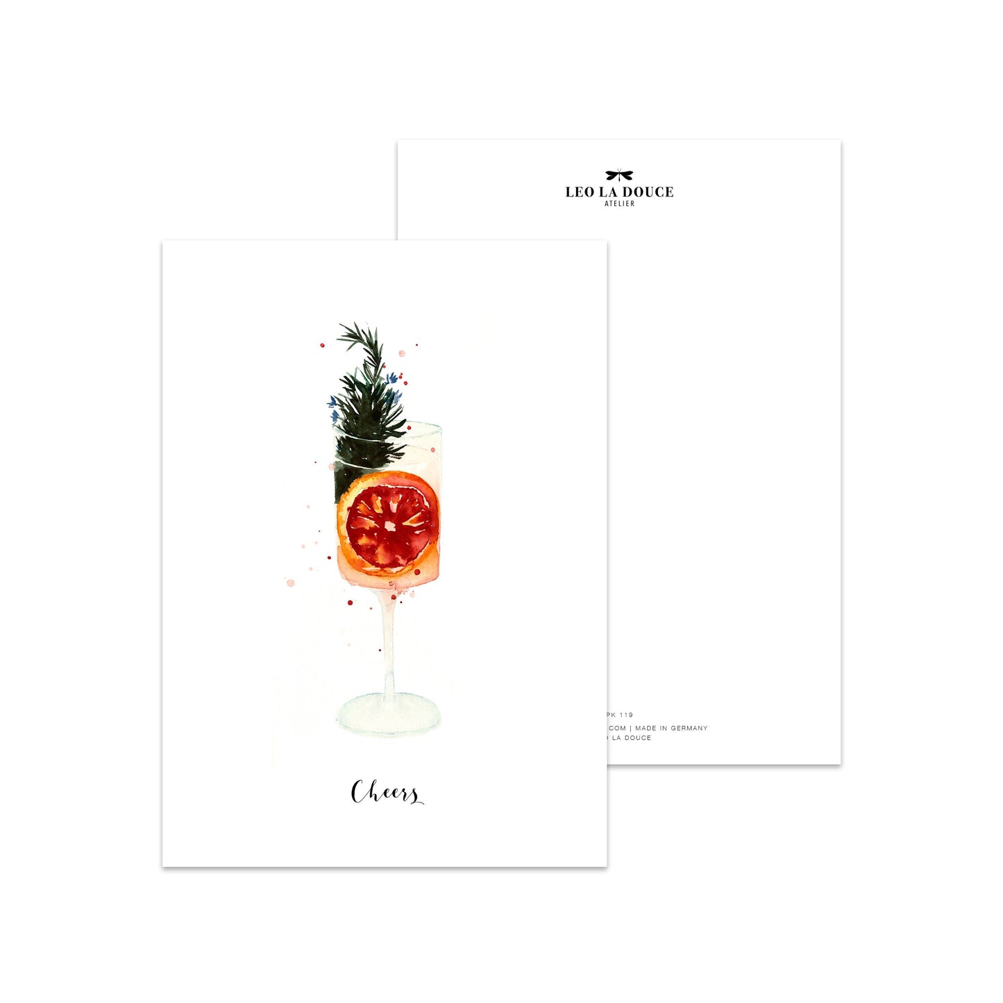 Leo La Douce- Postcard · Cheers | cocktail