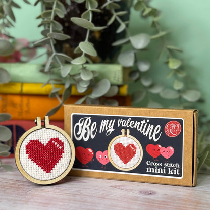 Mini Matchbox Kits - Be My Valentine Mini Matchbox Cross Stitch Kit