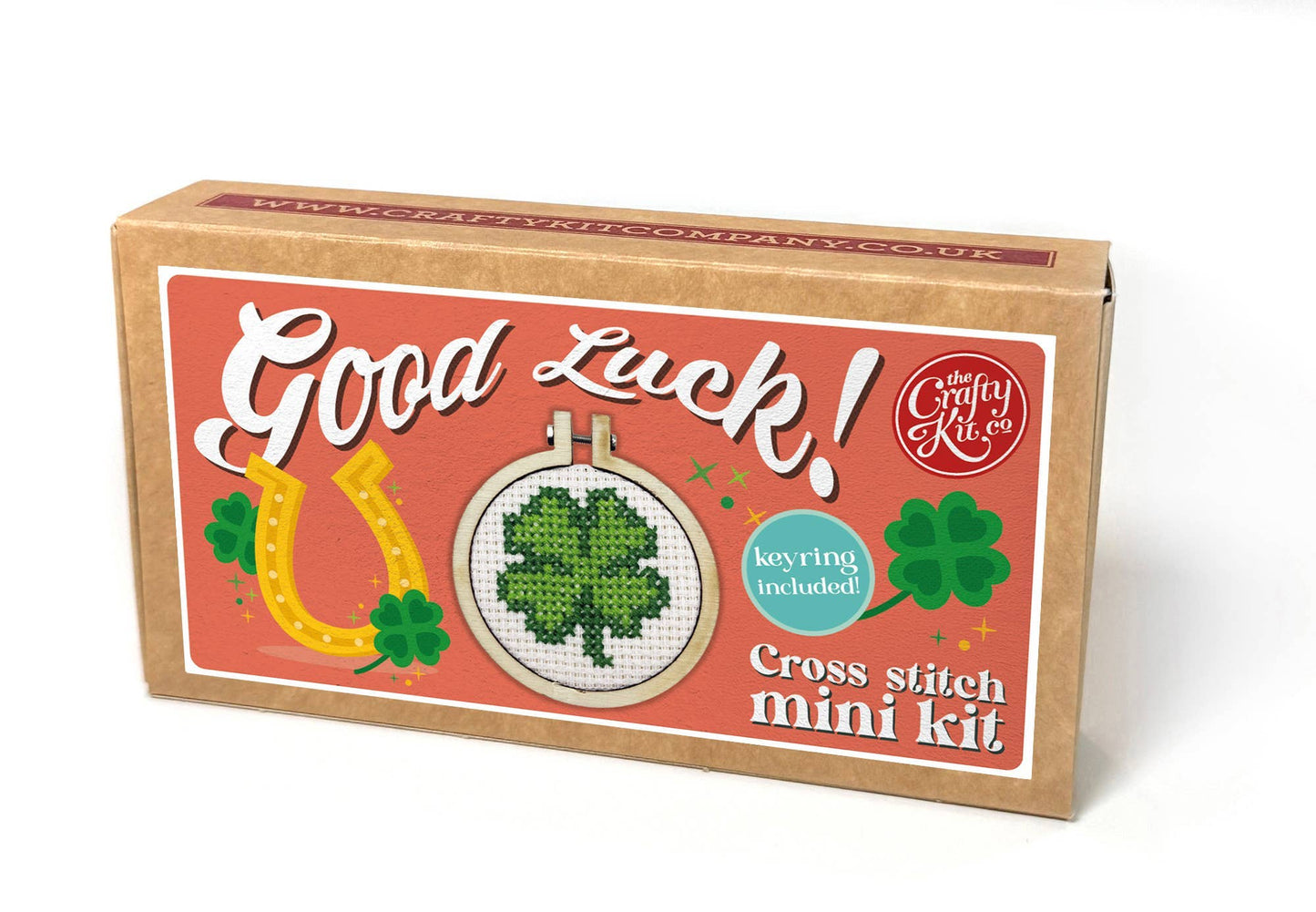 Mini Matchbox Kits - Good Luck! Mini Matchbox Cross Stitch Kit