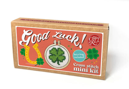 Mini Matchbox Kits - Good Luck! Mini Matchbox Cross Stitch Kit