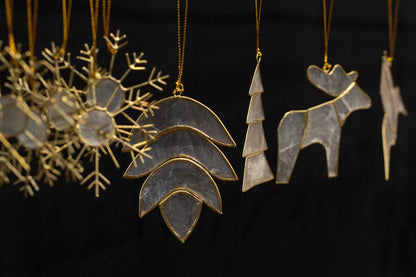 Christmas Capiz Pine Cone origami