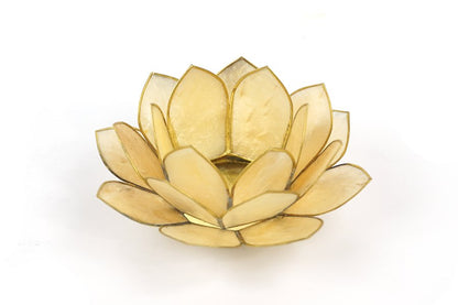 Candleholder Capiz Lotus with Gold Lining