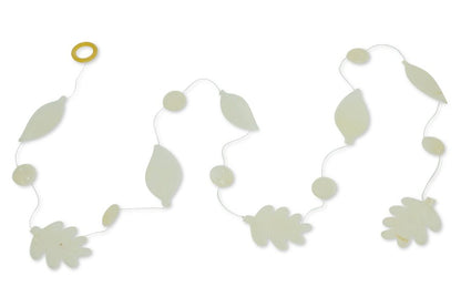 String Capiz Leaves Green, Orange, White 150 cm