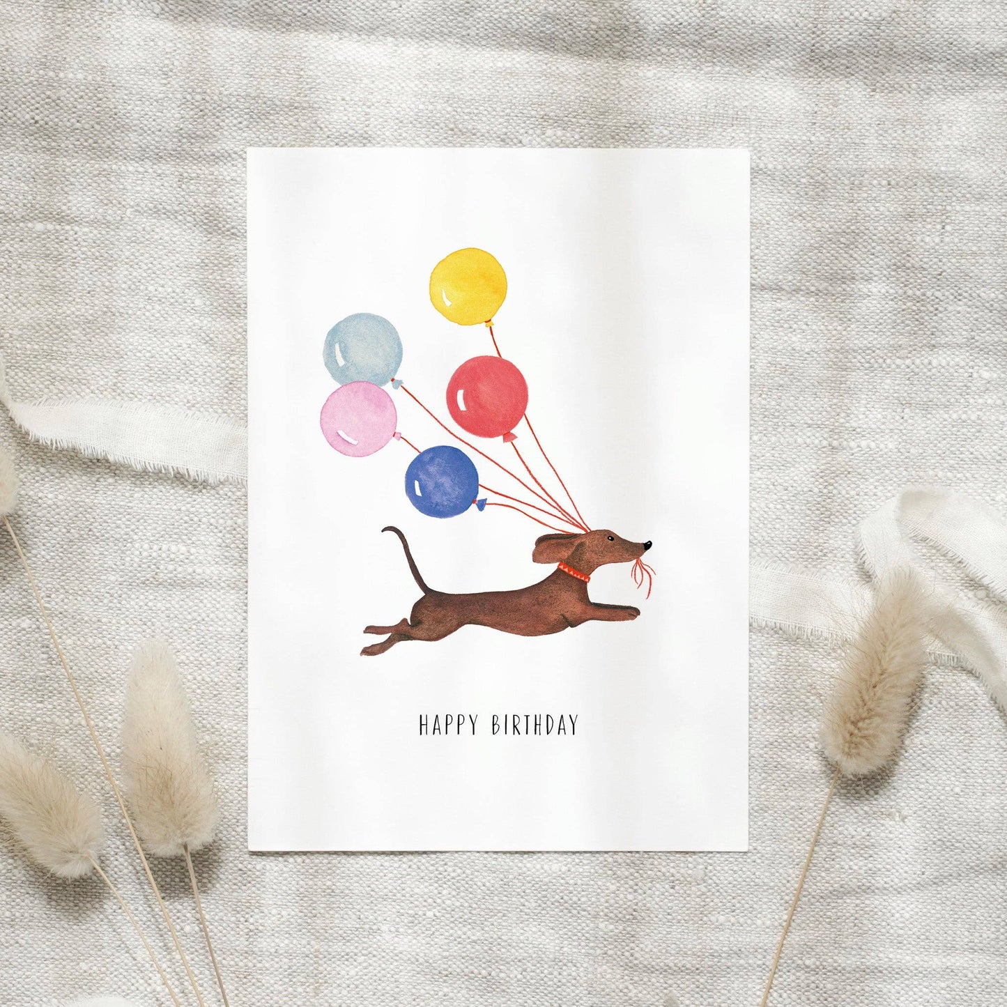 Leo La Douce- Postcard · Birthday Dachshund
