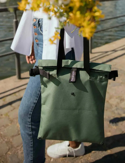 Notabag - Crossbody Fern Green – Multifunctional Bag Tote Recycled