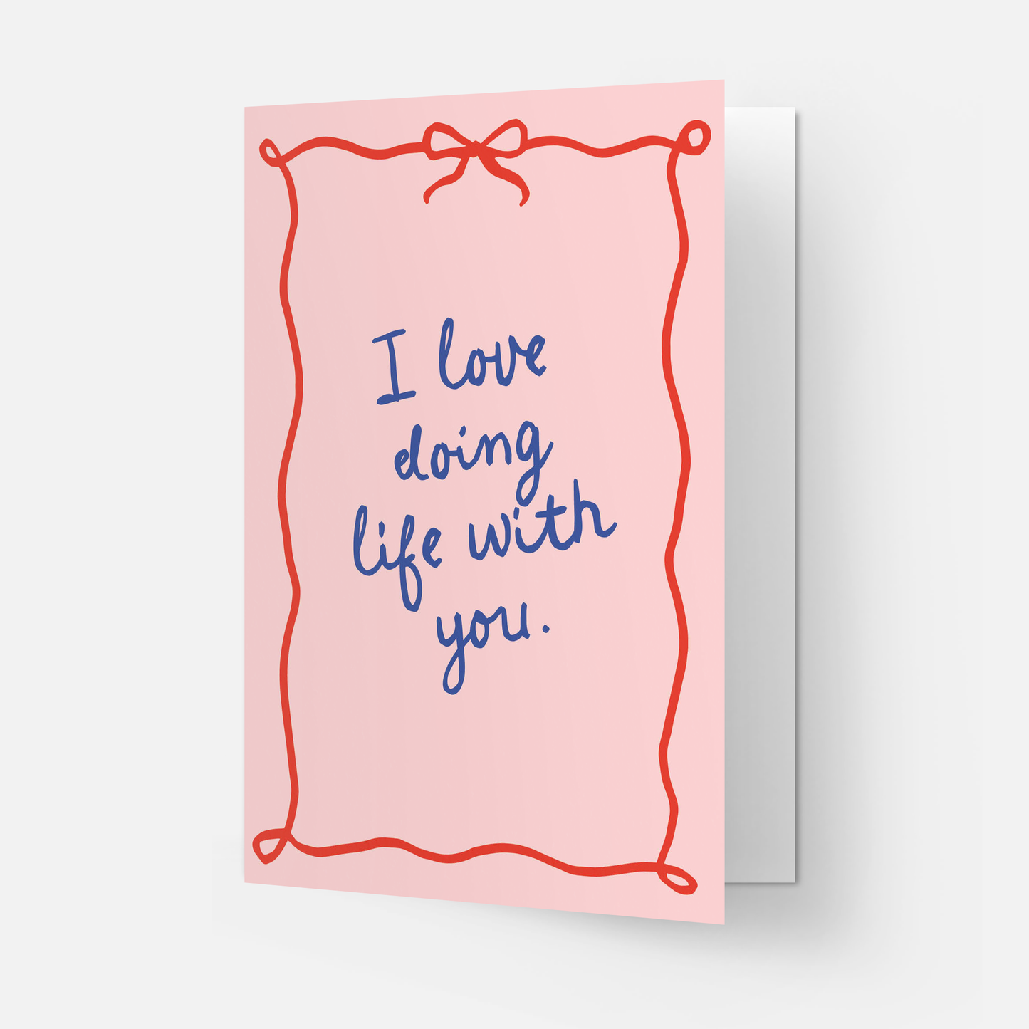 Kaart Blanche - Doing life (ribbon version) greeting card