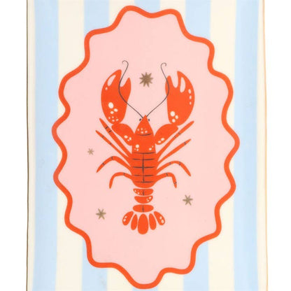 Something Different - Striped Lobster Coastal Trinket Dish