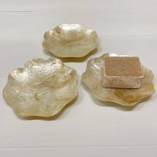 Schaaltje Schelp Capiz XS Goud