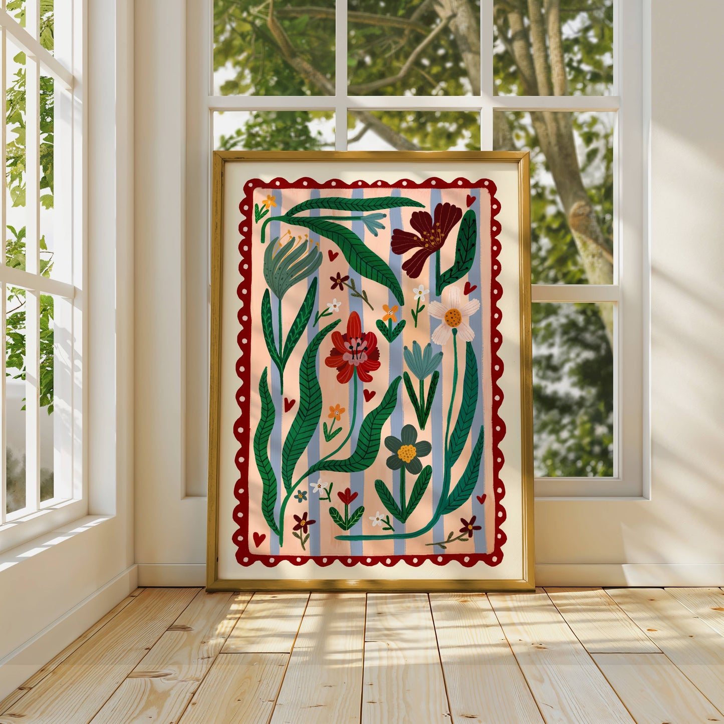 Kate Fox Design - Boho Flower Kids, Kids Art Prints, Kids Art Print, 