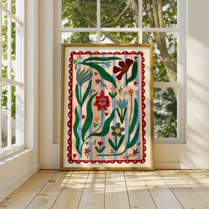 Kate Fox Design - Boho Flower Kids, Kids Art Prints, Kids Art Print, 