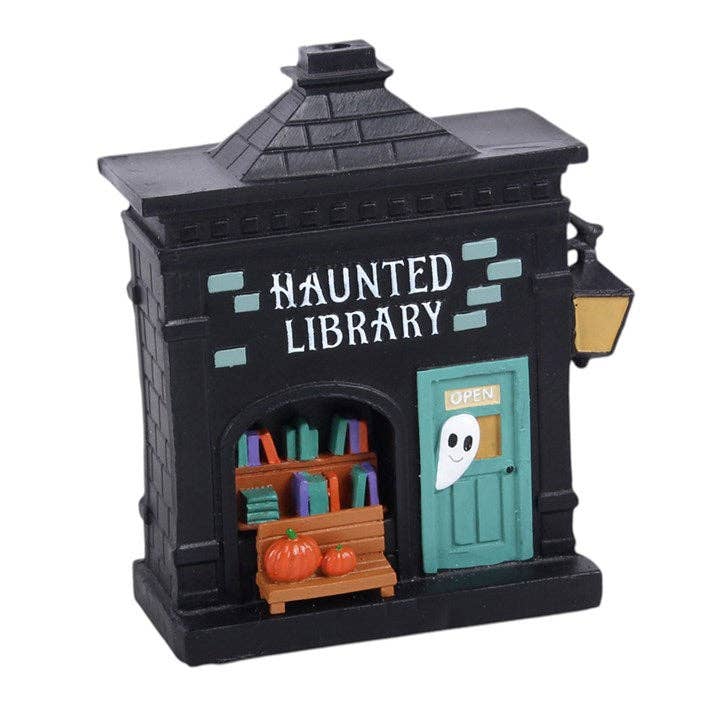 Something Different - Haunted Library Halloween Incense Cone Holder