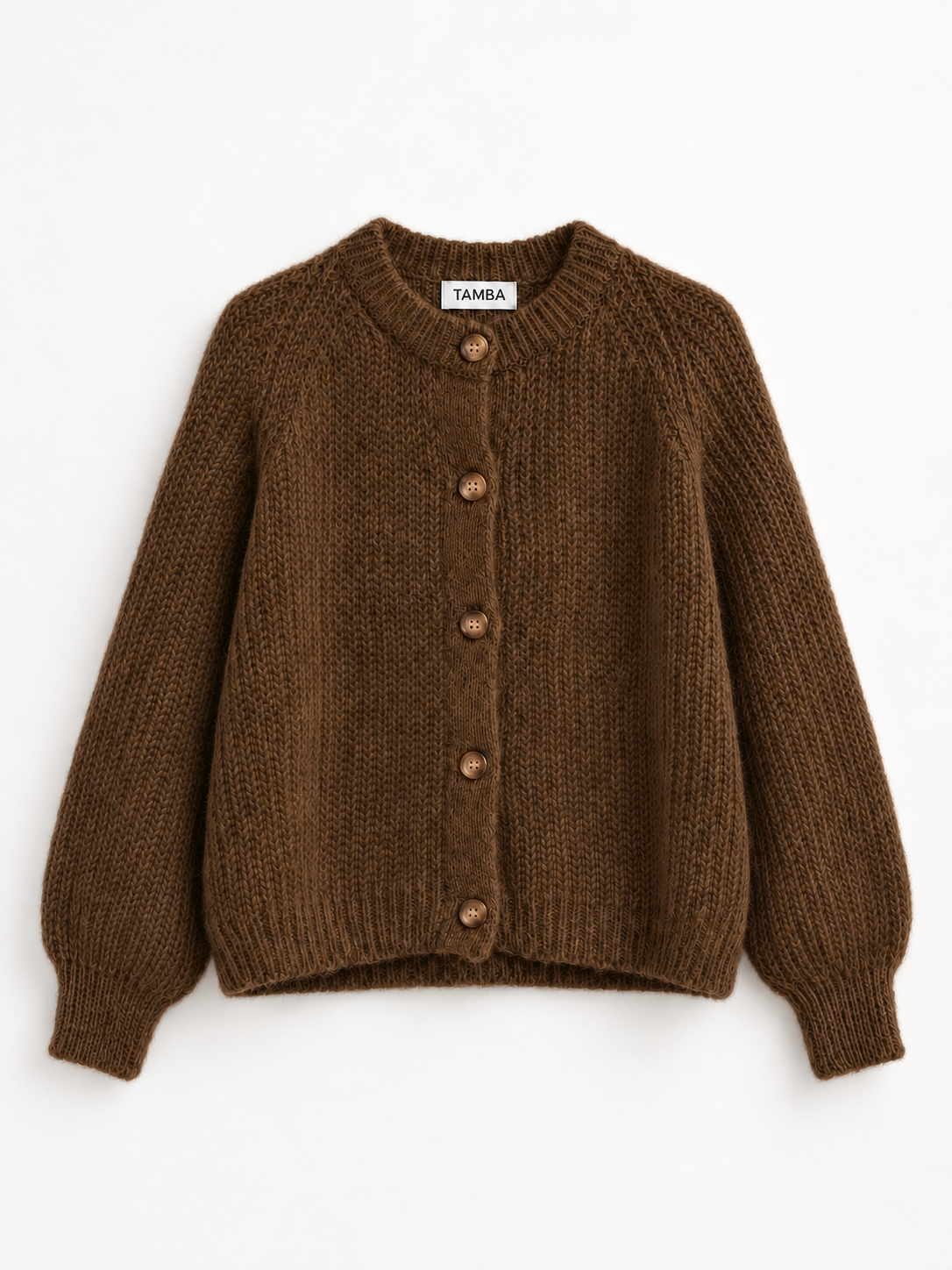 TAMBA - Mohair cardigan with button placket