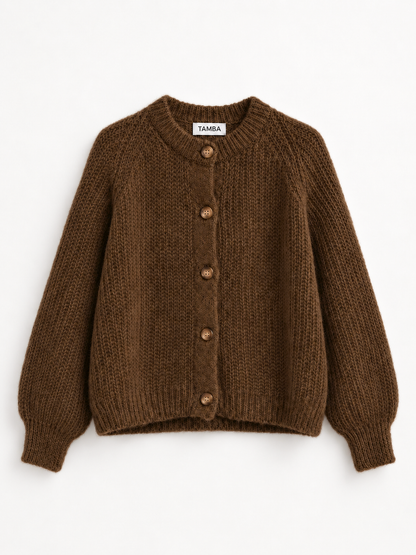TAMBA - Mohair cardigan with button placket