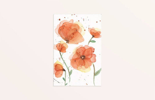 FRITSY - Greeting Card Orange Flowers